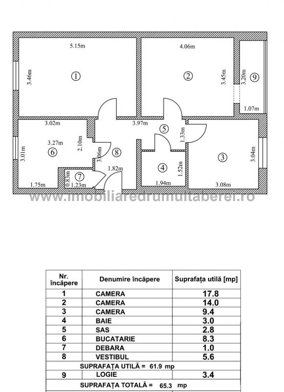 vanzare apartament 3 camere, Valea Ialomitei, Metrou, Piata, cf 1, decomandat, parter inalt/4, bloc reabilitat,           pret 131.000 EUR