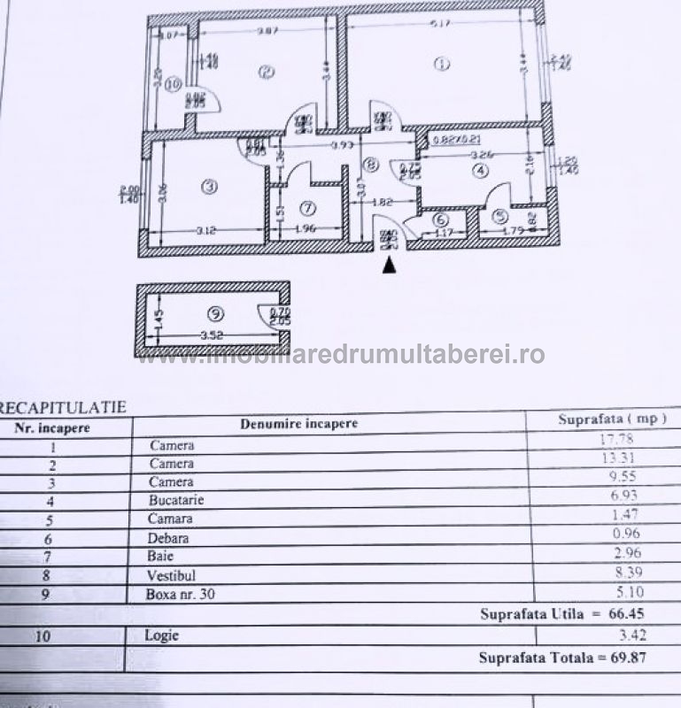 vanzare apartament 3 camere, Valea Ialomitei, Parva, cf 1, decomandat, etaj 4/4, boxa, bloc reabilitat,        pret 110.000 EUR