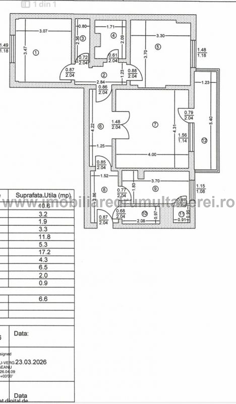 vanzare apartament 3 camere, AFI, Orizont Metrou, cf 1, decomandat, etaj 4/10, 2 bai, bloc reabilitat,            pret 160.000 EUR