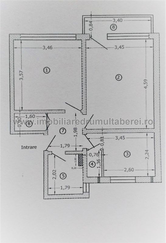 vanzare apartament 2 camere, Favorit, Metrou, cf 1, decomandat, etaj 4/4, bloc reabilitat, liber,          pret 95.000 EUR