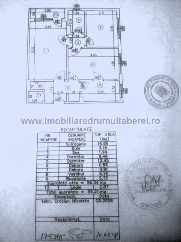 vanzare apartament 3 camere, Lovinescu, Metrou Raul Doamnei, cf 1, etaj 3/10, circular,         pret 115.000 EUR